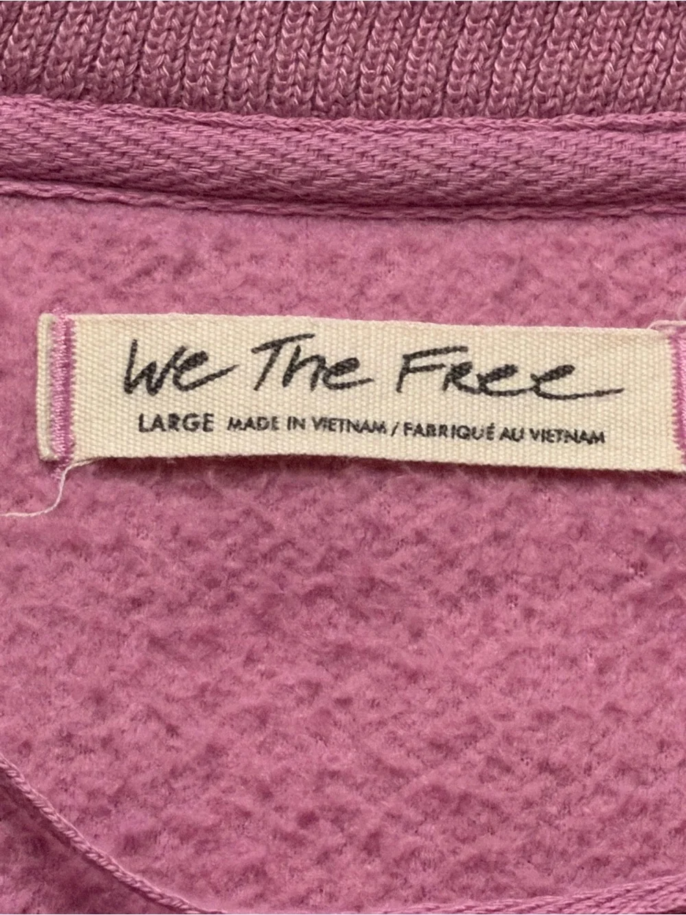 Free People We The Free Cozy Camden Pink Textured Pullover Sweater Large